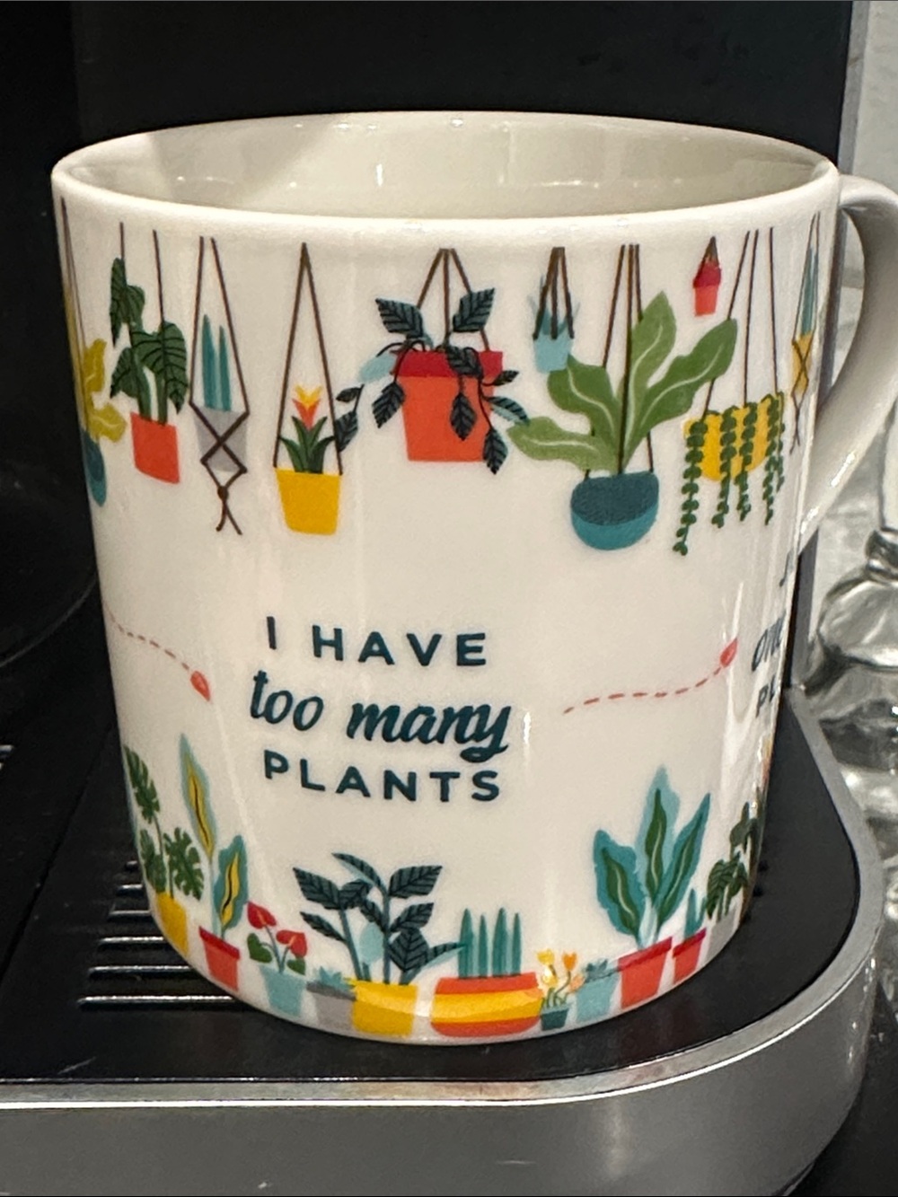 Ginger Fox Plant Addict I Have Too Many Plants Ceramic Mug EUC plant lover gift